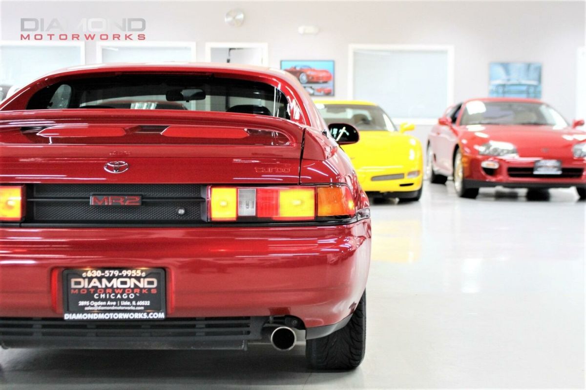 1992 toyota mr2 turbo 19647 miles crimson red coupe 2.0l tc i4 double overhead c