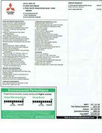 2012 mitsubishi i-miev es
