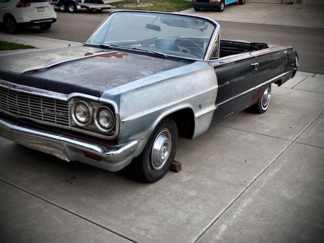 1964 chevrolet impala convertible black rwd automatic impala