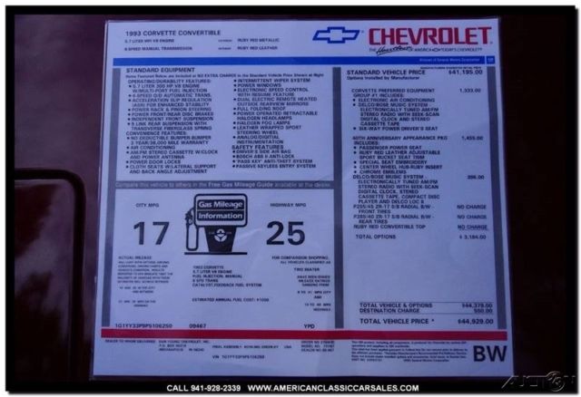 1993 base 2dr convertible used 5.7l v8 16v manual convertible