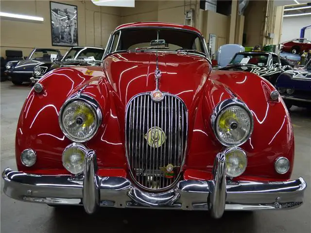1959 jaguar xk-150 3.4 43844 miles carmen red coupe inline 6 cylinder manual