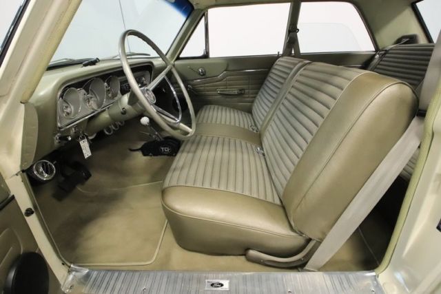 1964 ford fairlane twin turbo 2933 miles wimbledon white sedan 4-speed w/ od
