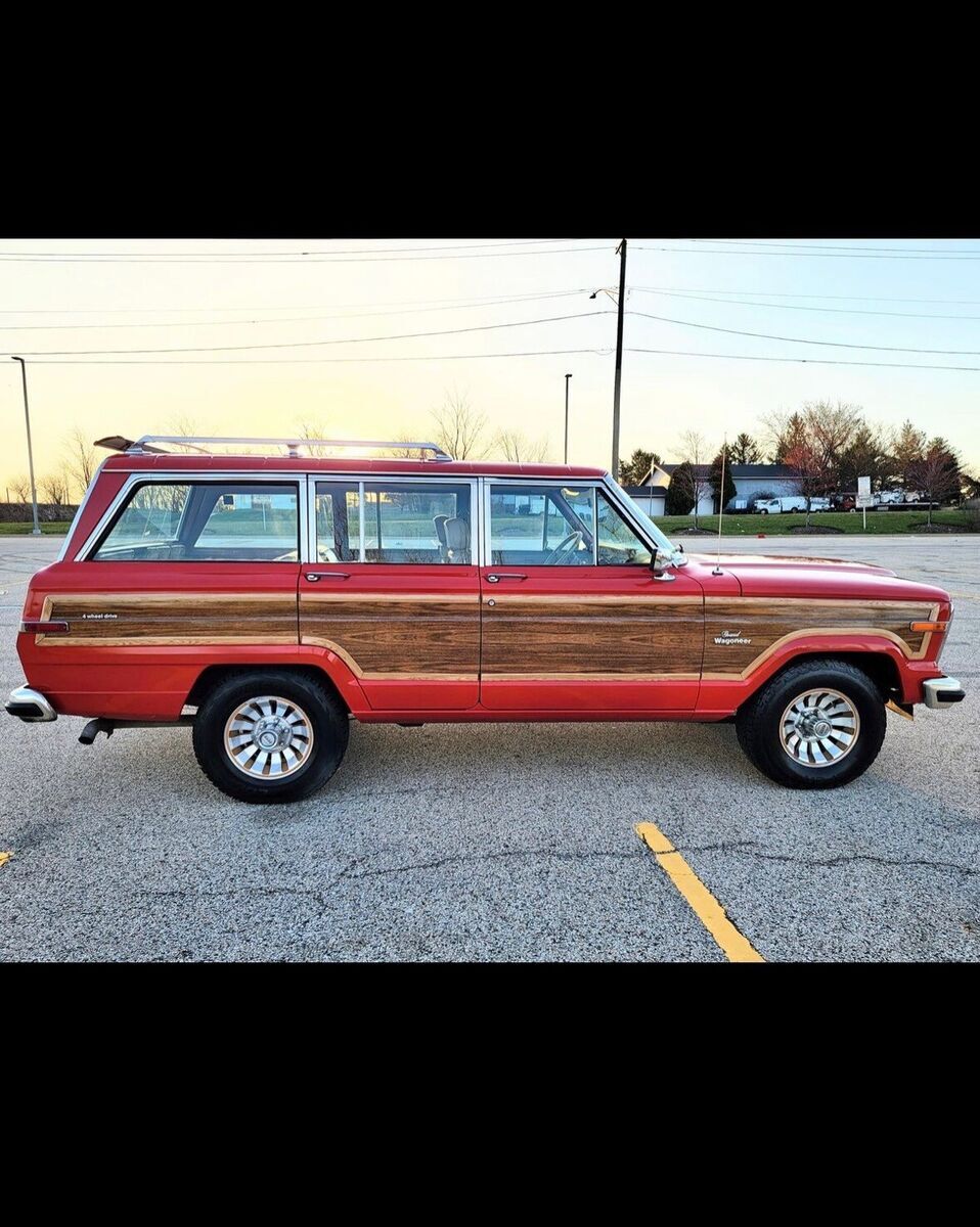1985 jeep wagoneer suv red 4wd automatic