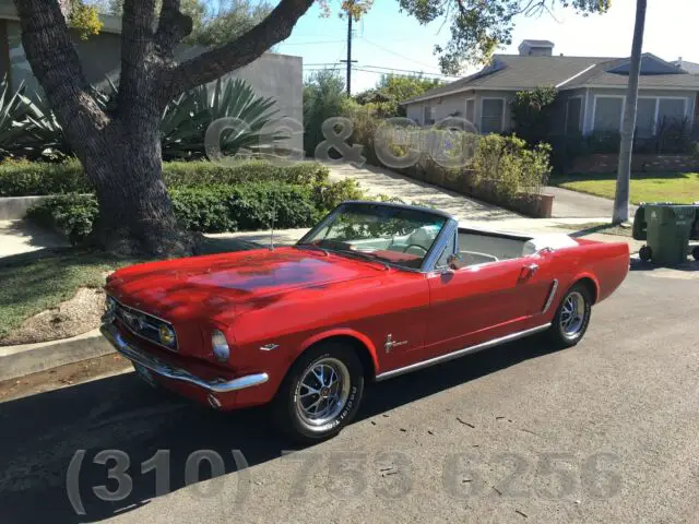 1965 mustang c code convertible - stunning cali car! rallye pac power top