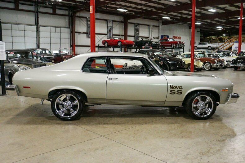 1974 chevrolet nova 527 miles silver coupe v8 4-speed manual