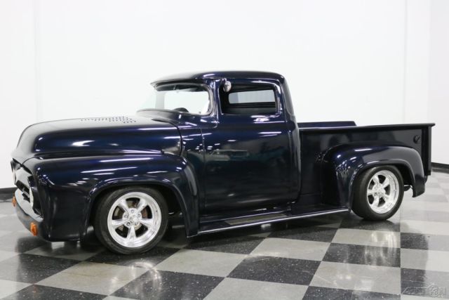 classic vintage pickup truck 350 v8 auto blue chopped f100 1956 stepside used