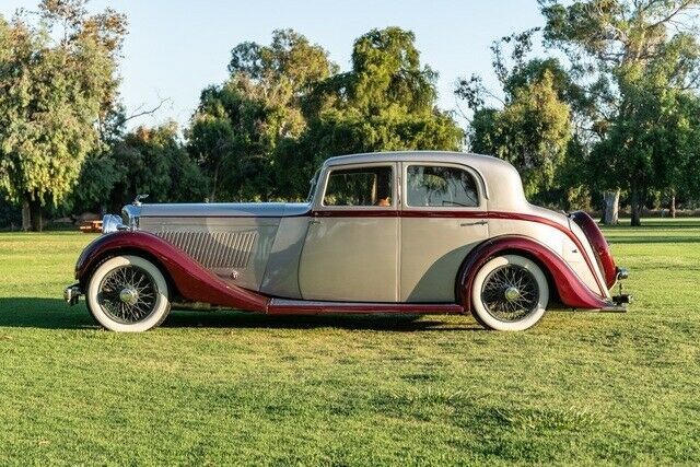 1936 bentley 4 1/4 litre, silver/burgundy with 2,957 miles available now!