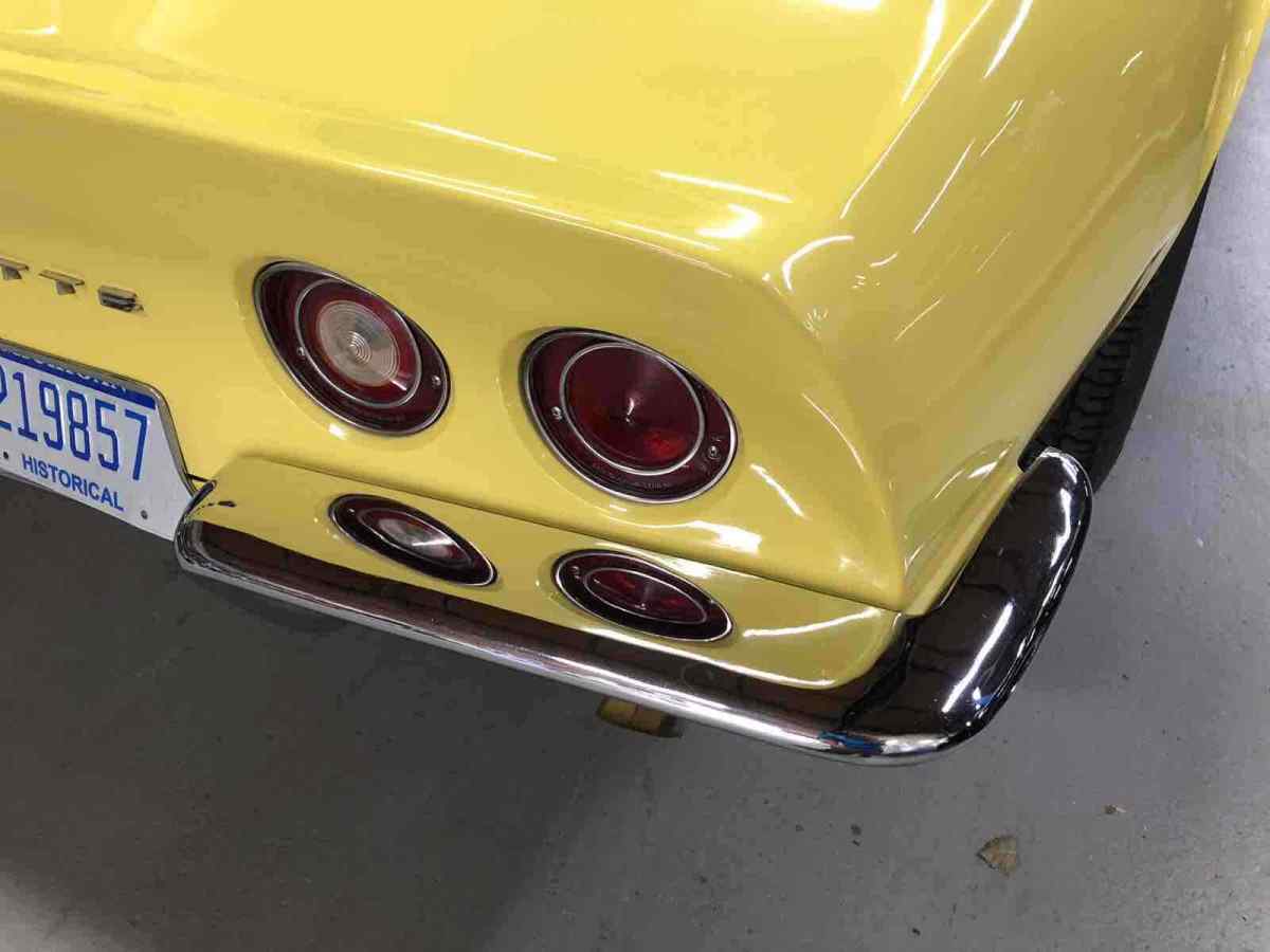 1969 chevrolet corvette w/ factory ac, tilt, ps, pb tank sticker protecto plate