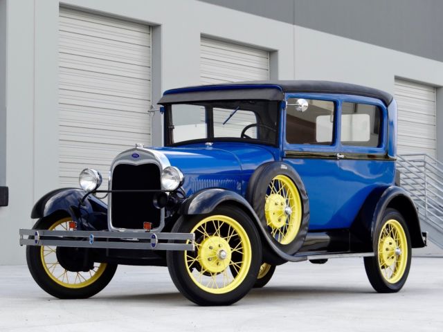 1928 ford model a tudor sedan 2d (frame-off restoration by a 80-90ish year old)