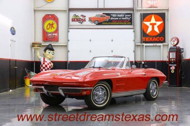 1963 chevrolet corvette 51814 miles red convertible 327 v8 5.3l manual 4-speed