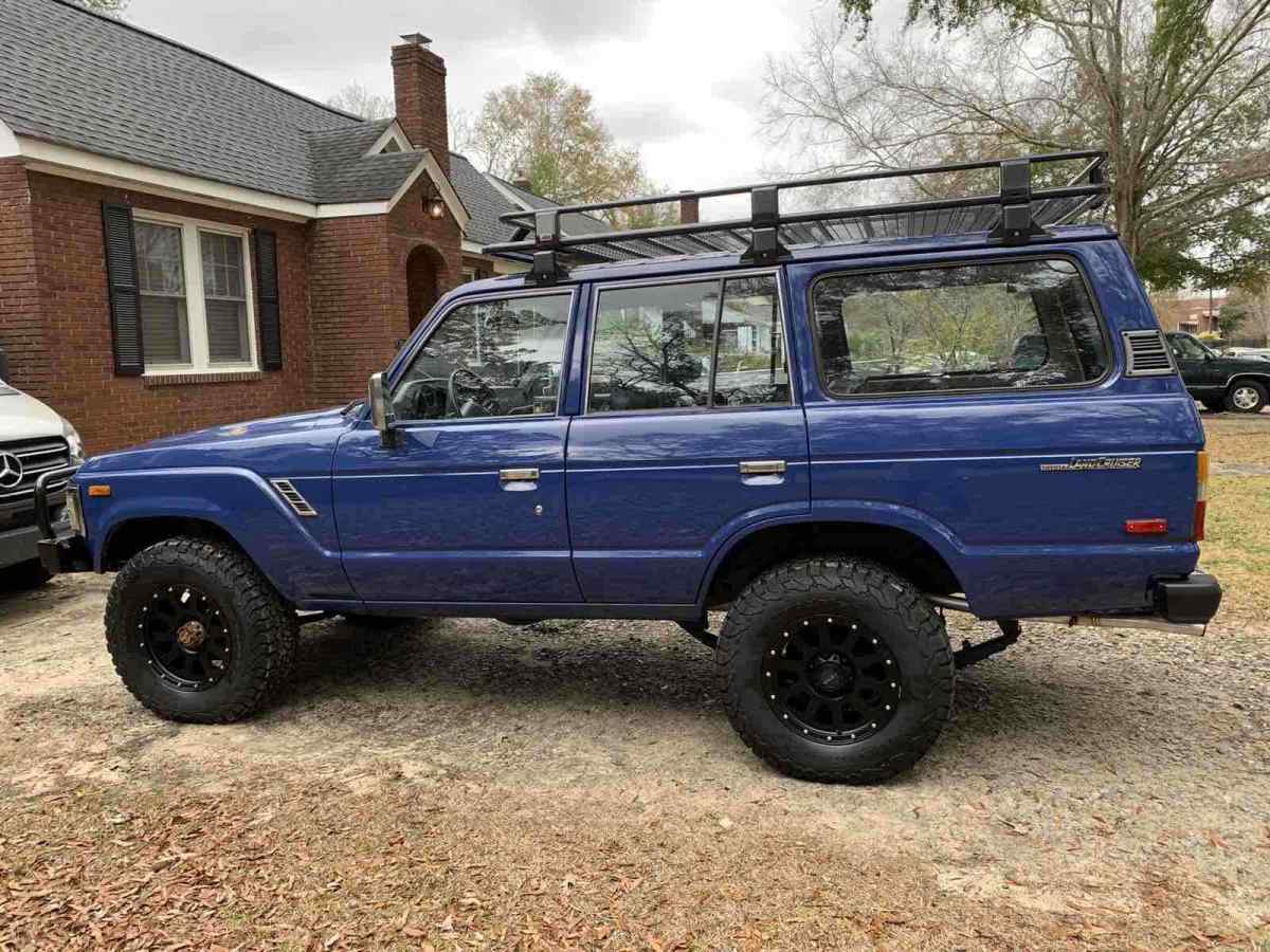 1989 toyota land cruiser suv blue 4wd automatic fj62 gx