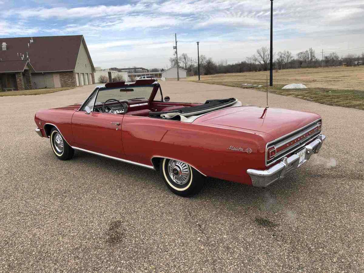 1965 chevrolet chevelle malibu convertible convertible red