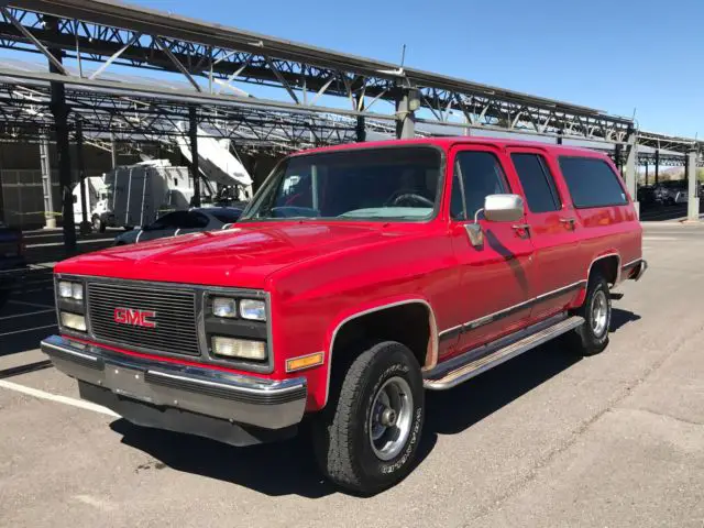 no reserve 1989 gmc suburban sle 4x4 5.7 350 v8 gas 3rd row seat fuel injection