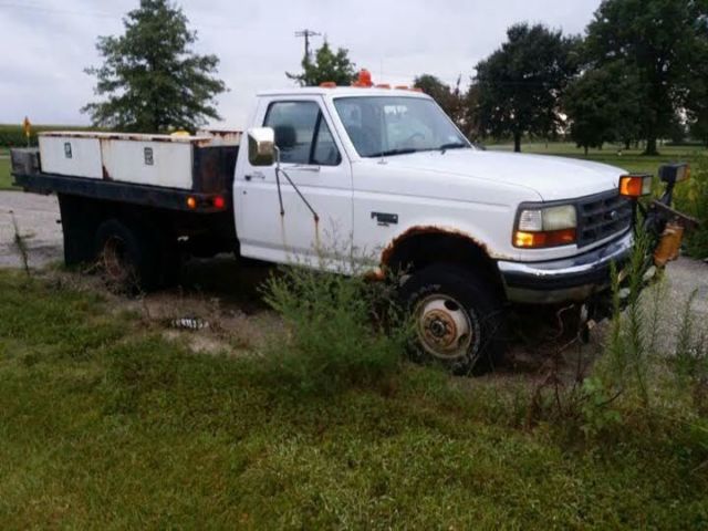 1994 ford f350 4wd, dually, 7.3 idi, with turbo, with 8ft meyer snow plow