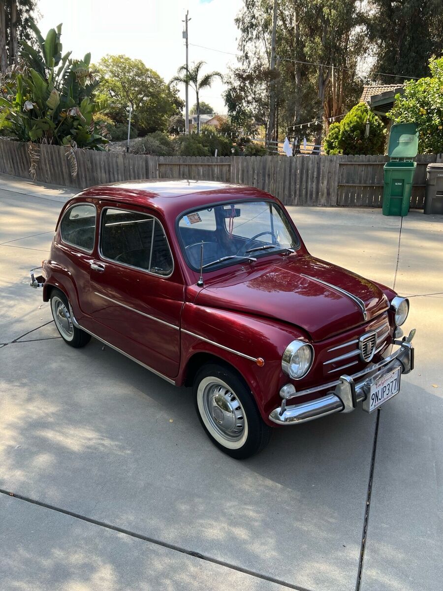 1967 fiat 600 sedan red
