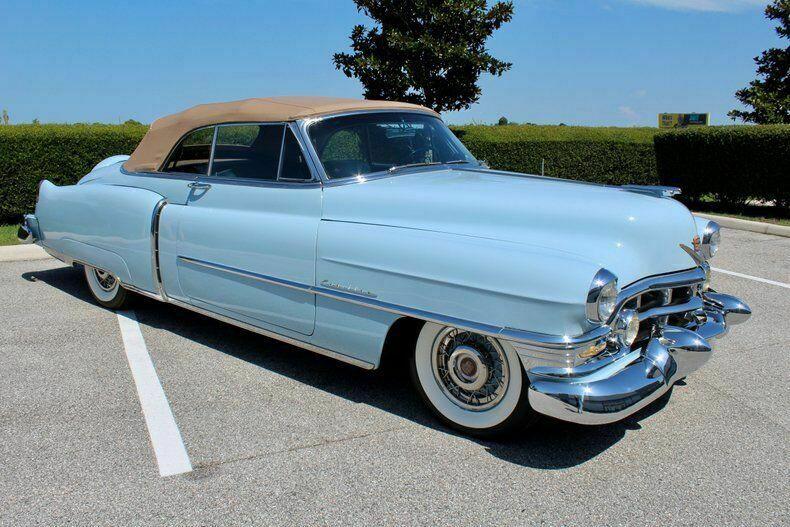 1952 cadillac series 62 original v8 engine blue lt blue leather
