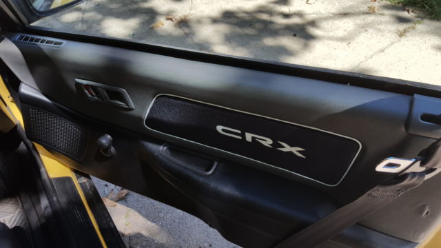yellow 1990 honda crx si coupe 2-door 1.6l