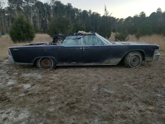 1965 lincoln continental convertible black on black on white, no reserve