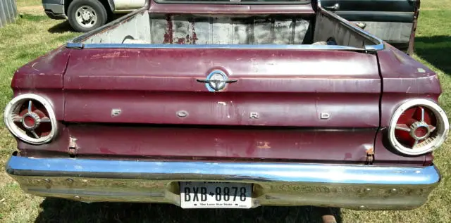 1965 ford falcon ranchero factory v8 5-lug running, driving barn find
