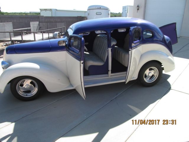 1937 plymouth 4 door hot rod/street rod custom car chevy 350 engine w/ a/c