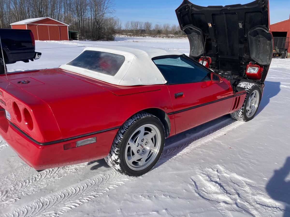 1990 chevrolet corvette red rwd automatic