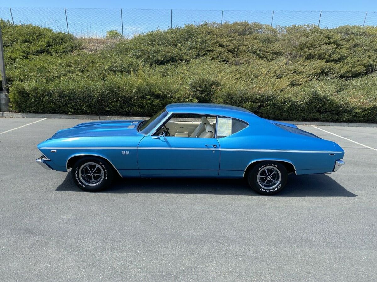 1969 chevrolet chevelle 1526 miles blue hardtop 4-speed manual
