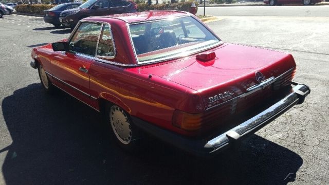 mercedes-benz 560sl convertible w hard top- low miles! no reserve!