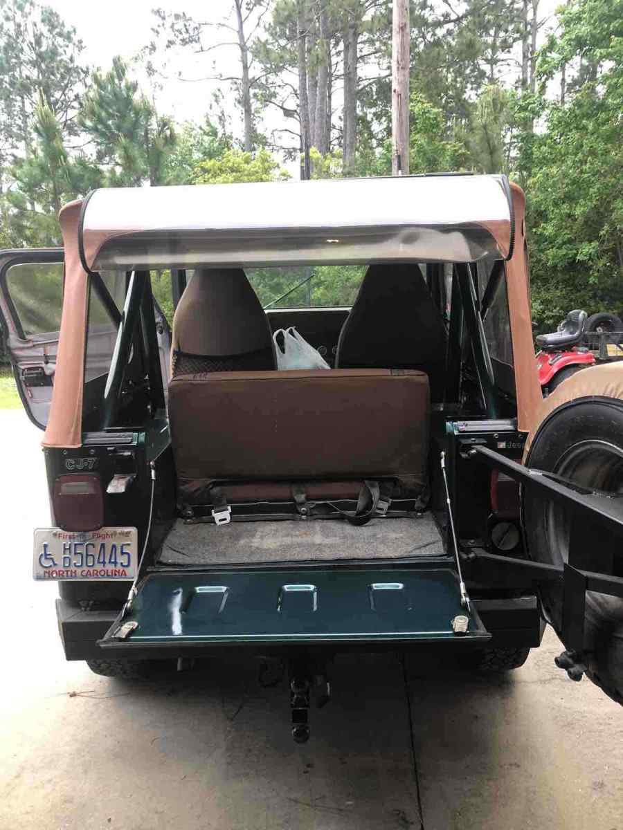 1980 jeep cj-7 suv green 4wd manual laredo