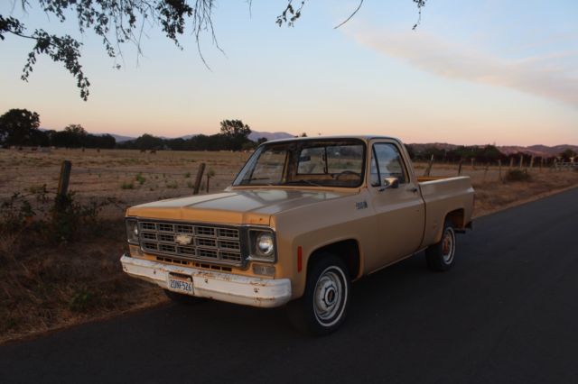 1977 chevy c10 short bed fleetside no reserve all original patina