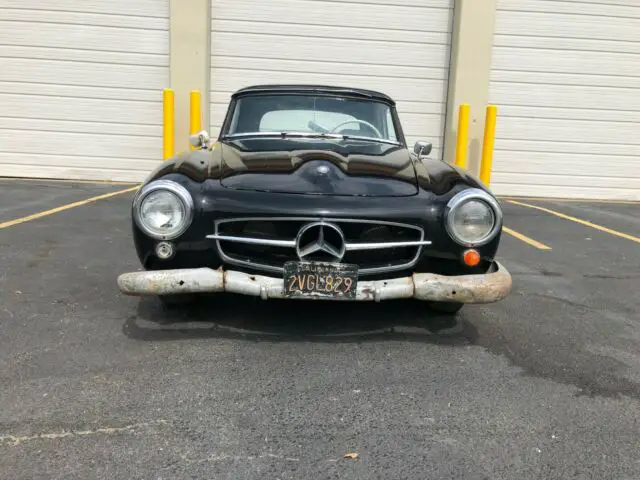 1958 mercedes 190sl original black plate california car