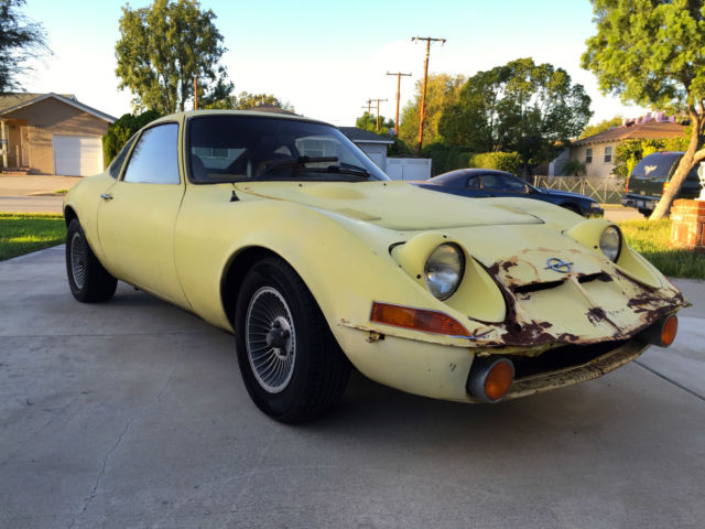 1973 opel gt w/extra parts lot