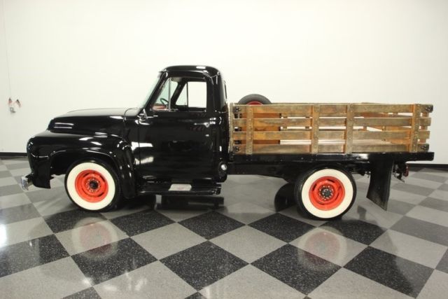 1955 ford f-250 stake bed pickup truck 292 v8 4 speed manual classic vintage col