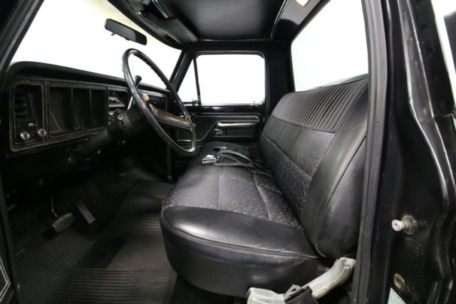 1974 ford f-100 xlt 79023 miles black pickup truck 360 v8 3 speed automatic