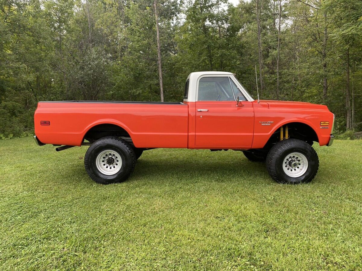 1969 chevrolet k-20 pickup orange 4wd automatic c/k