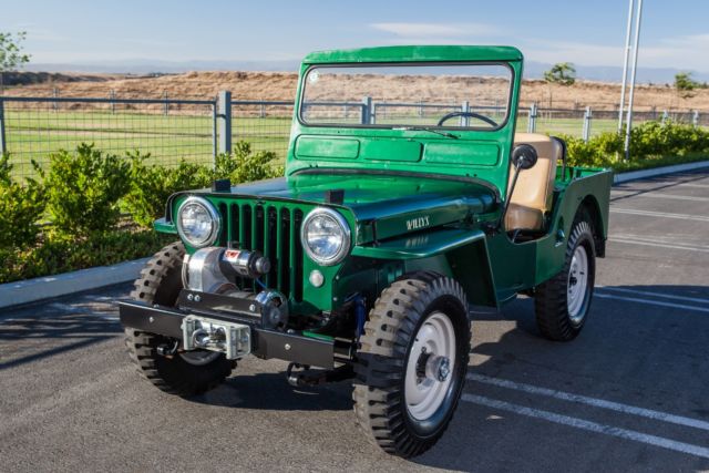 willys cj-3a jeep - era stock! no rust! laser straight frame! winch! overdrive!