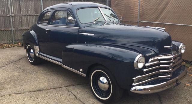 1947 chevy stylemaster 2 door sedan , former businessman's coupe no reserve