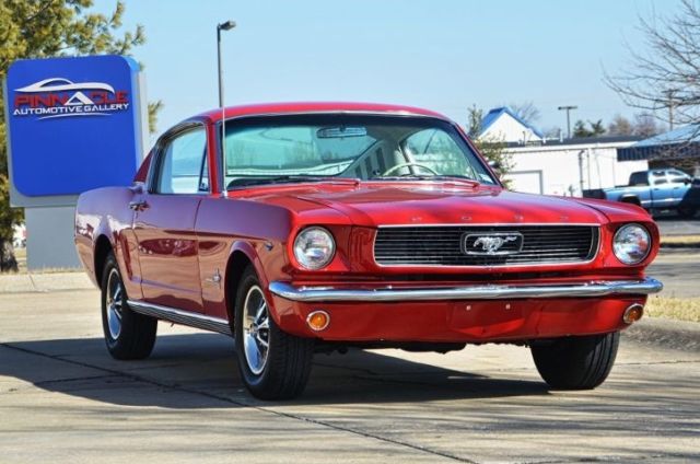 1966 ford mustang fastback 2+2 45,013 miles red 289 automatic