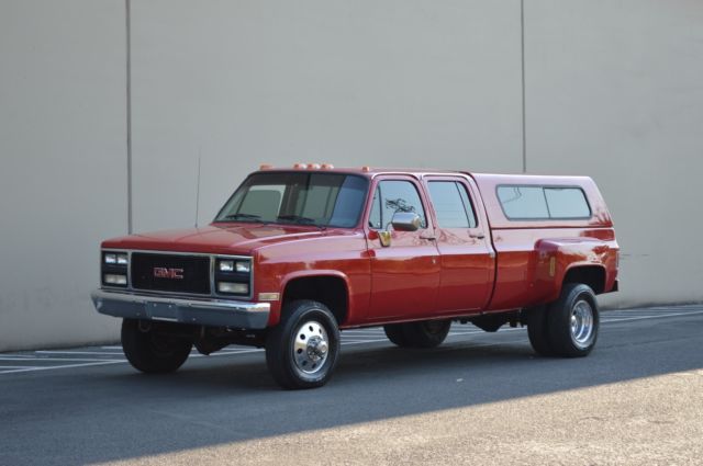 1989 gmc sierra 3500 crew cab 3+3 long bed drw 4x4 with only 86,663 miles!!!