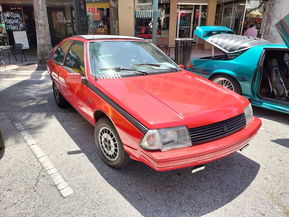 1985 renault fuego coupe red fwd manual