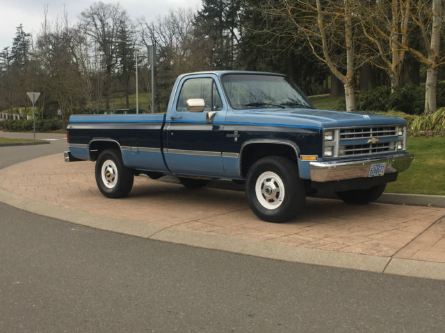 1987 chevroletâ c-20 silverado 4wd 51k miles 5.7l 350 fuel injectedâ all original