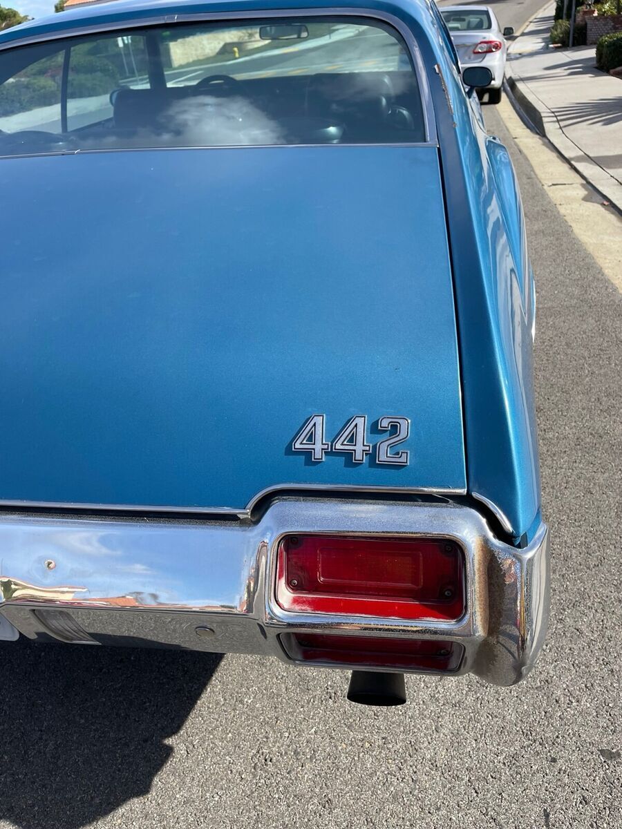 1971 oldsmobile 442 blue rwd automatic