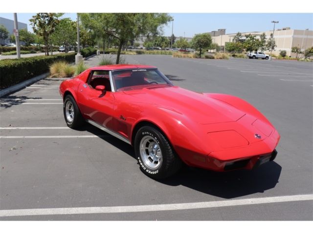 1976 chevrolet corvette 74728 miles red 350 v8 automatic