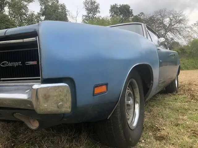 1969 dodge charger original survivor, factory 383 b-7 blue, texas