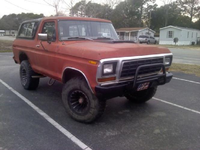 obo (rare) *1978 ford bronco* 400m, 35" mudders, removable top in ocean isle beach, nc