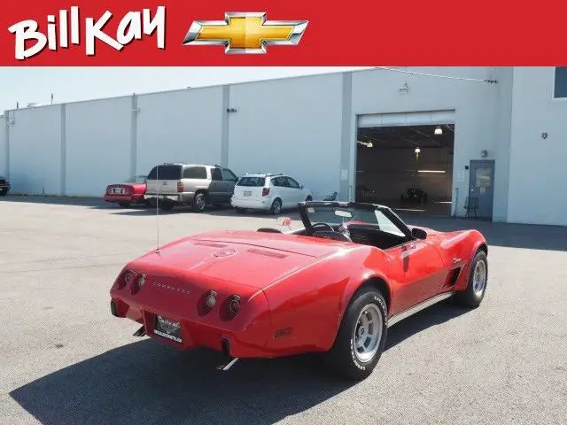 1975 chevrolet corvette deluxe 64191 miles red convertable automatic