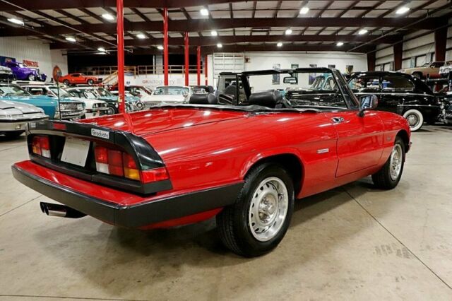 1987 alfa romeo spider graduate 85509 miles cabernet red convertible 2.0l i4 5