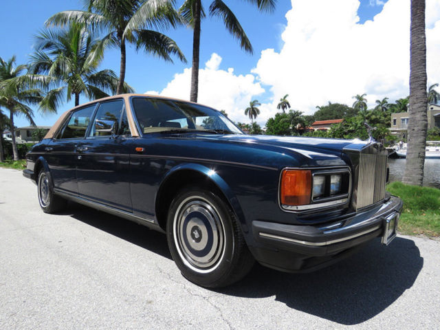 1988 rolls-royce silver spur 56906 miles royal blue sedan 6.75 liter v8 automat