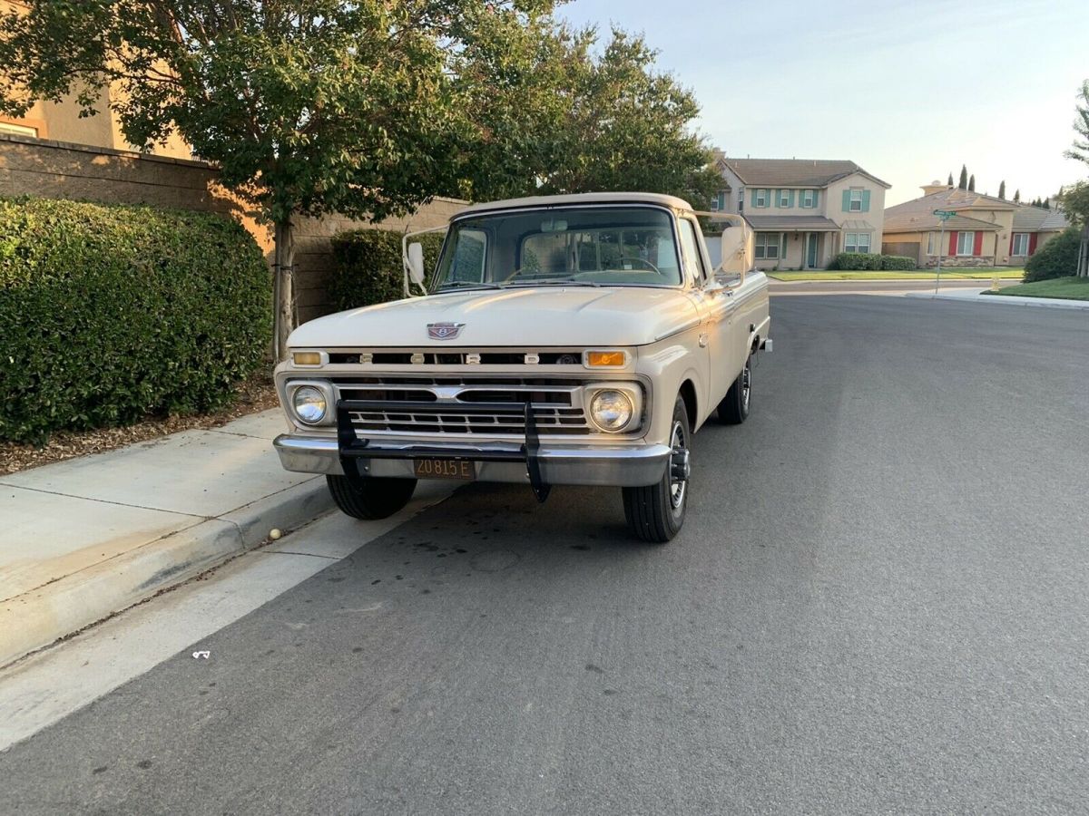 1966 ford f250 pickup brown rwd automatic custom cab