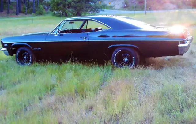 1966 impala ss # matching 396 muncie 4 speed rare original black on black ca car