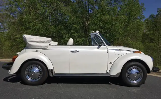 1979 super beetle convertible triple ultra white pearl fuel-injected karmann